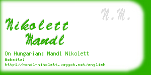 nikolett mandl business card